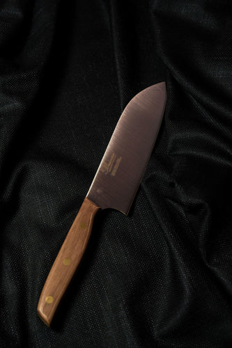 Brioni Pimli Eğri Santoku Şef Bıçağı Ceviz