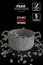 Load image into Gallery viewer, Stone-Age 6 Parça Çizilmez Yanmaz Yapışmaz İndüksiyonlu Midi Tencere Seti 16 cm,18 cm, 20 cm