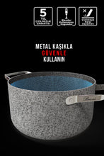 Load image into Gallery viewer, Stone-Age 6 Parça Çizilmez Yanmaz Yapışmaz İndüksiyonlu Midi Tencere Seti 16 cm,18 cm, 20 cm