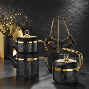 Brioni Selection 2,5 lt Granit Çaydanlık Siyah