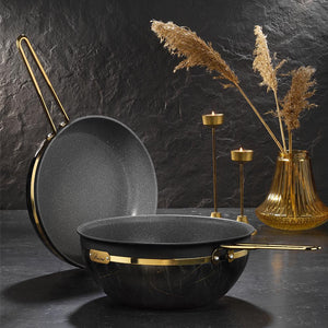Brioni Selection 26 cm Granit Wok Tava Siyah