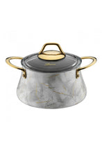 Load image into Gallery viewer, Brioni Marble 7 Parça Tencere Seti Beyaz