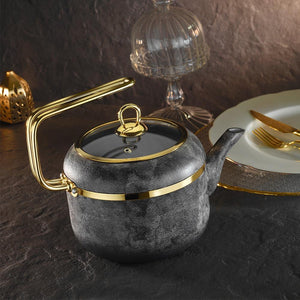 Brioni Royal Stone 1,5 lt Granit Çaydanlık Kumtaşı&Altın