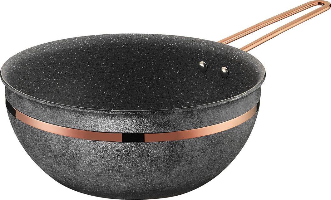 Brioni Royal Stone 26 cm Granit Wok Tava Antrasit&Bakır