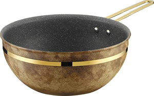 Brioni Royal Stone 26 cm Granit Wok Tava Kaplangözü&Altın